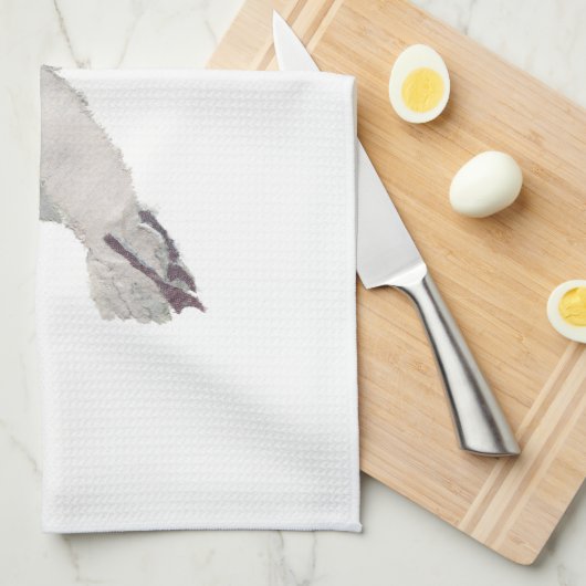 Seagull, Blue Sky, Cloud, Coastal Kitchen Towel Theedoek (Quarter Fold)