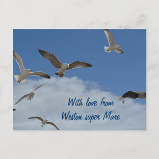 Seagull briefkaart - van Weston super Mare