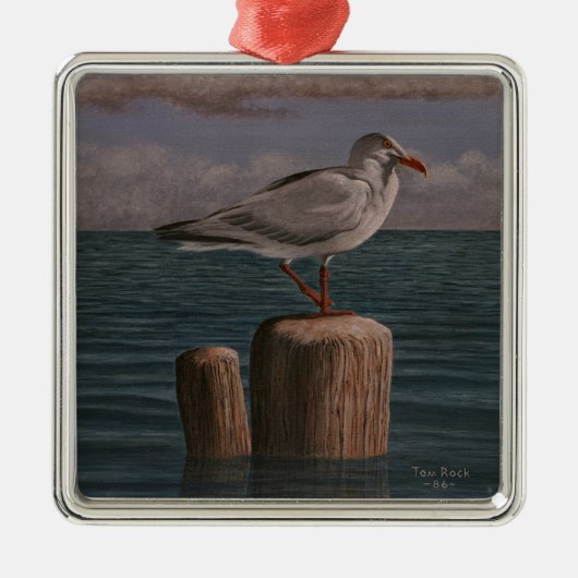 Seagull by Tom Rock Metal Ornament (Voorkant)