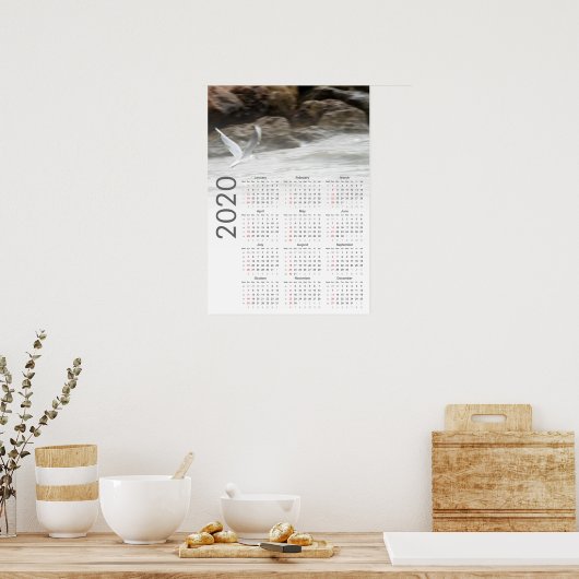Seagull Calendar 2020 Poster (Keuken)