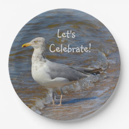 Seagull Celebration Beach Papieren Bordje