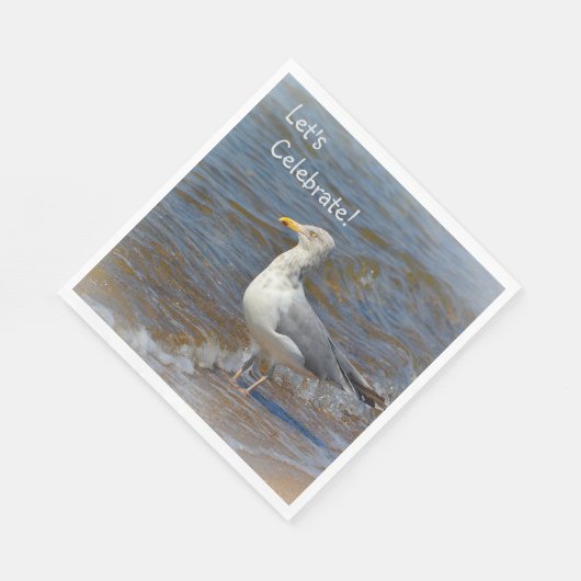 Seagull Celebration Beach Servet (Hoek)