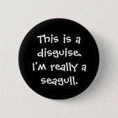 Seagull Costume Ronde Button 5,7 Cm (Voorkant)