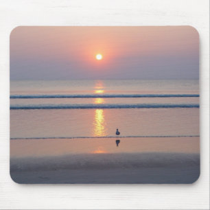 Seagull Daytona Beach FL Ocean Sunrise Mousepad Muismat