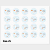 Seagull Design Personated Ronde Sticker (Vel)