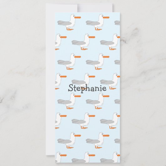 Seagull Design Persoonlijk Bladwijzer Kaart (Achterkant)