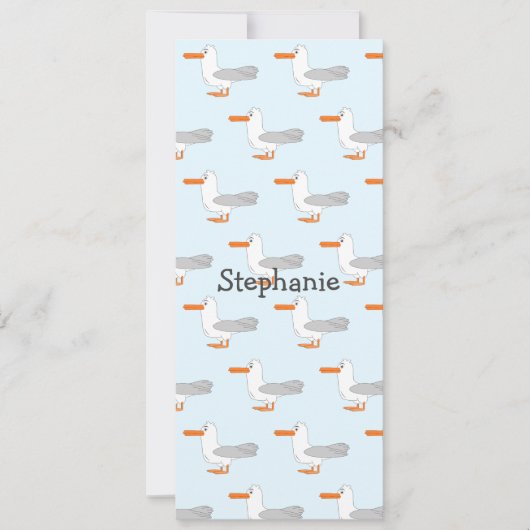 Seagull Design Persoonlijk Bladwijzer Kaart (Voorkant)