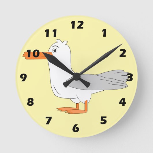 Seagull Design Ronde Klok (Voorkant)