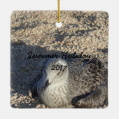 Seagull die de Sun Summer Photography leuk vindt Keramisch Ornament (Achterkant)