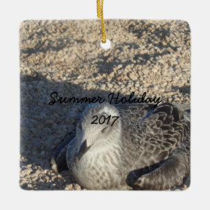 Seagull die de Sun Summer Photography leuk vindt Keramisch Ornament