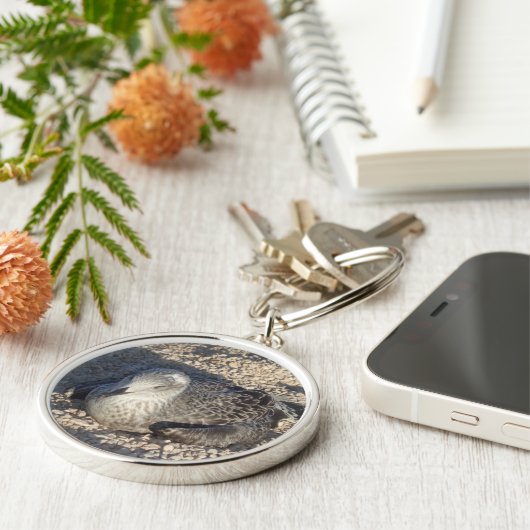 Seagull die de Sun Summer Photography leuk vindt Sleutelhanger (Zijkant)