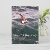 SEAGULL DIE OVER DE WAVELEN VAN DE WEDING GAAT KAART (Staand voorkant)