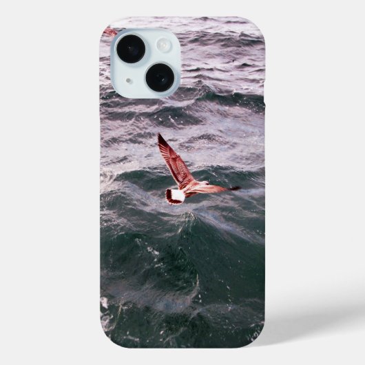 SEAGULL DIE OVER DE WAVELEN VLIEGT Case-Mate iPhone CASE (Achterkant)
