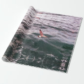 SEAGULL DIE OVER DE ZEE WAVELT CADEAUPAPIER (Uitgerold)