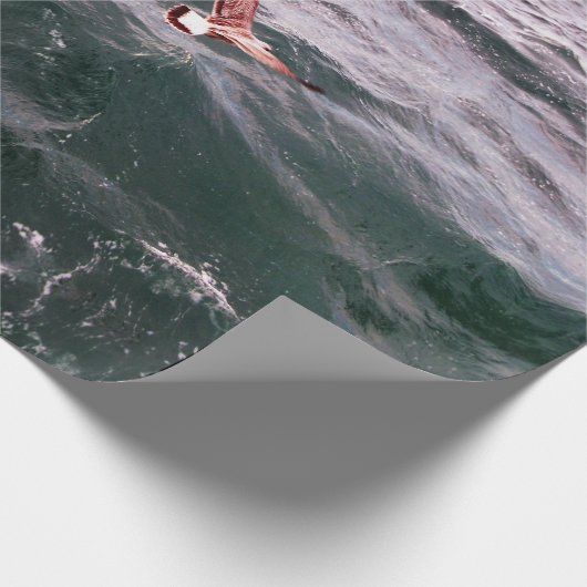 SEAGULL DIE OVER DE ZEE WAVELT CADEAUPAPIER (Hoek)