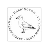 Seagull Family Retour Adres – Coastal Elegance Rubberstempel (Afrduk)