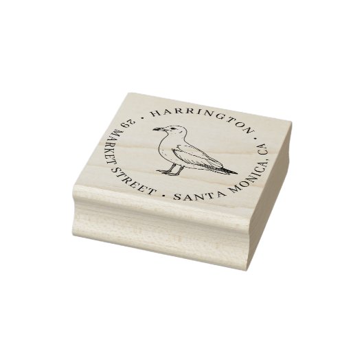 Seagull Family Retour Adres – Coastal Elegance Rubberstempel (Stempel)
