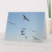 Seagull Flying Eigen tekst toevoegen Kaart (Voorkant)