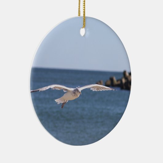 Seagull Flying Photo Ornament (Rechts)