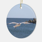 Seagull Flying Photo Ornament (Links)