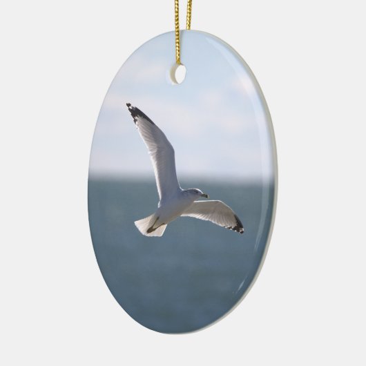Seagull Flying Photo Ornament  (Links)