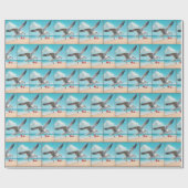 Seagull Flying With a Bikini Top Cadeaupapier (Vlak)