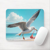Seagull Flying With a Bikini Top Muismat (Met muis)