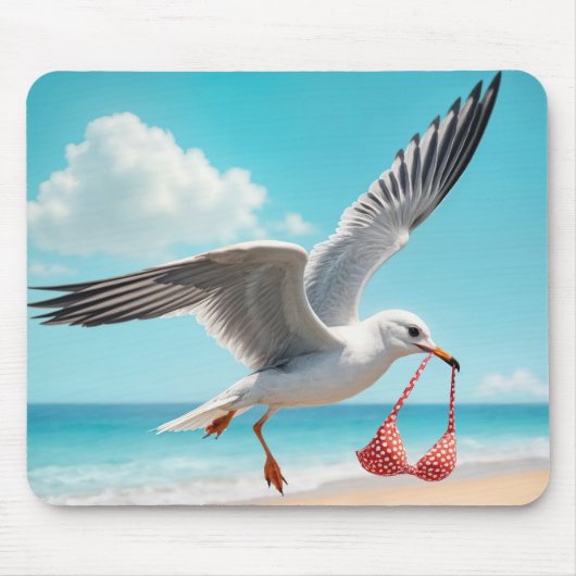 Seagull Flying With a Bikini Top Muismat (Voorkant)