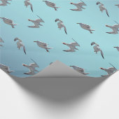 Seagull Frenzy Wrapping Paper (Sky Blue Mix) Cadeaupapier (Hoek)