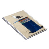 Seagull Guardian in Santa Monica Beach op een hand Notitieboek (Rechterzijde)