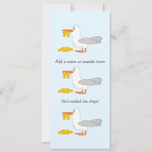 Seagull Hij heeft me getikt als gepersonaliseerde  Kaart (Voorkant)