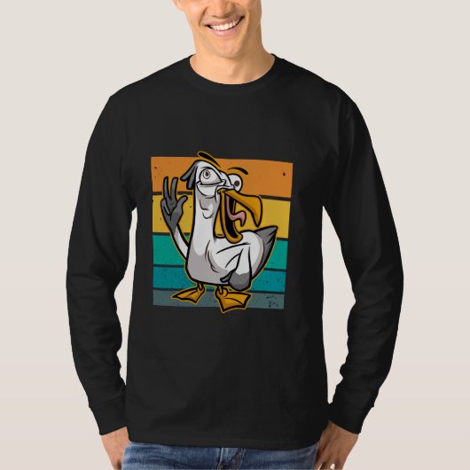 Seagull humorous bird lover funny artwork beach ca t-shirt (Voorkant)