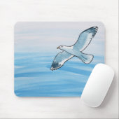 Seagull in Flight Muismat (Met muis)