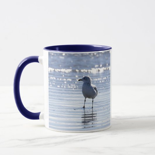 Seagull in Ocean Photo Mug Mok (Links)