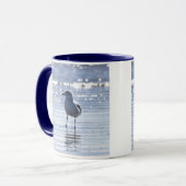 Seagull in Ocean Photo Mug Mok (Voorkant links)