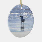 Seagull in Ocean Photo Ornament (Rechts)