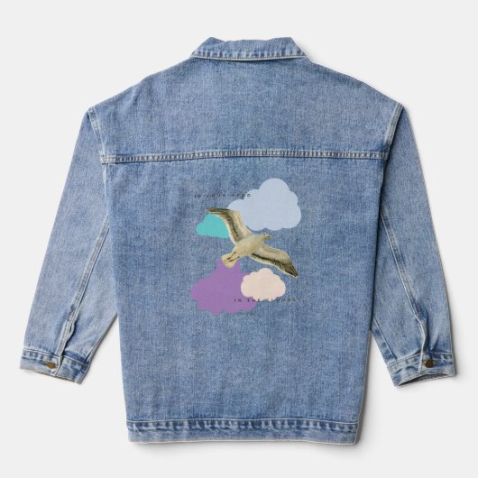 Seagull in the Clouds  Denim Jacket (Achterkant)