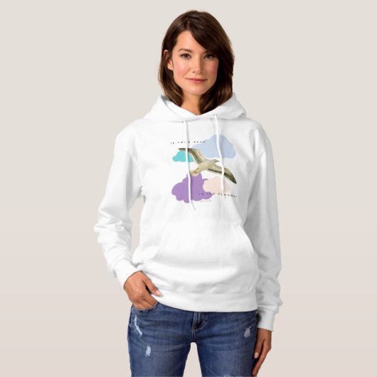 Seagull in the Clouds  Hoodie (Voorkant volledig)