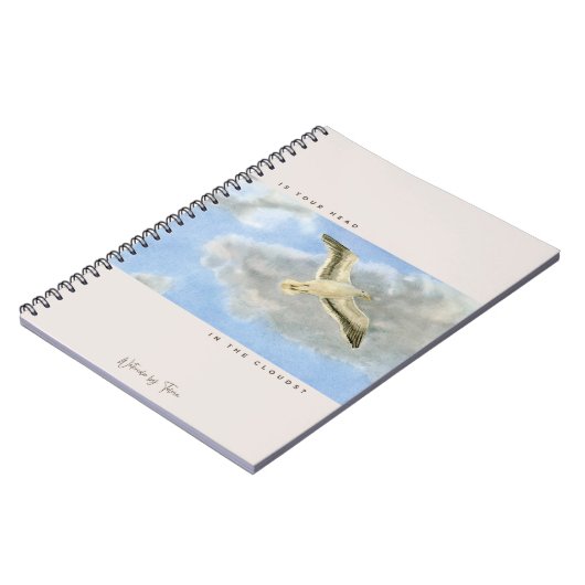 Seagull in the clouds notitieboek (Linkerzijde)