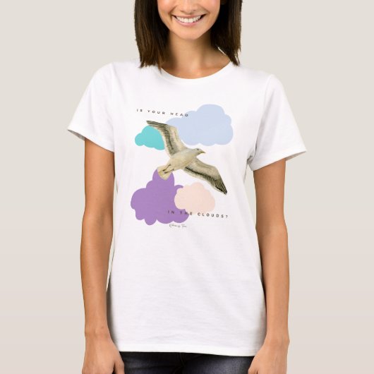 Seagull in the Clouds  T-shirt (Voorkant)