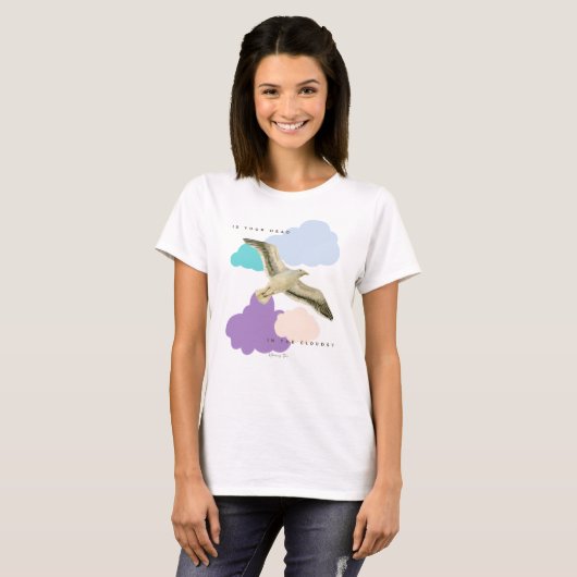 Seagull in the Clouds  T-shirt (Voorkant volledig)