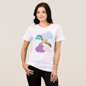 Seagull in the Clouds  Tri-Blend Shirt (Voorkant volledig)
