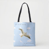 Seagull in the Clouds watercolor Tote Bag (Voorkant)