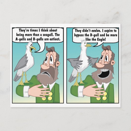 SEAGULL JOKE. BRIEFKAART (Voorkant)