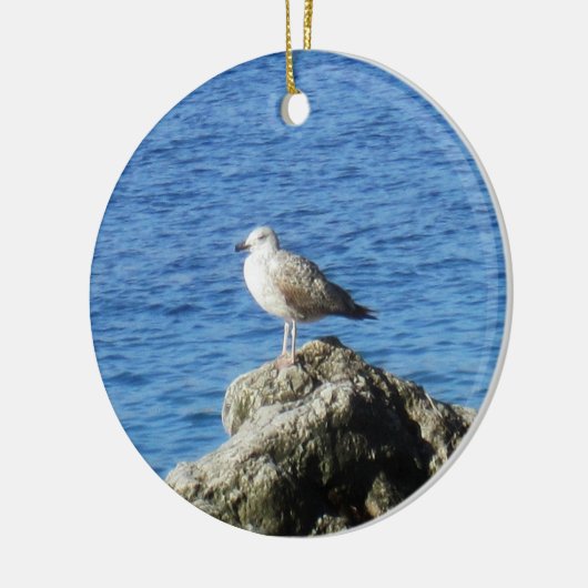 Seagull Keramisch Ornament (Links)