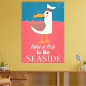  seagull-kuil reisposter. canvas afdruk (Insitu (Woonkamer))