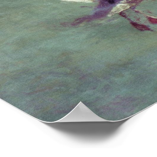 Seagull Landing on Water Impressionist Art Poster (Hoek)