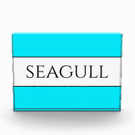 SEAGULL Leuk Helder  Hemelsblauw Wit Strepen Fotoblokken