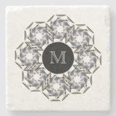 Seagull Marble Monogrammed Onderzetter (Voorkant)