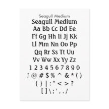 Seagull Medium - Zazzle Font Monster blad